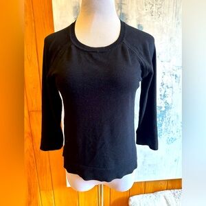 Philosophy Republic Clothing Women’s Size Medium Black Sweater. 3/4 Sleeves.